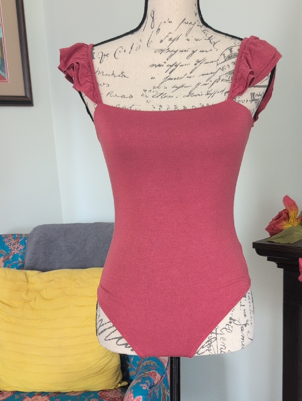 Rose Pink Square Neck Bodysuit🌺